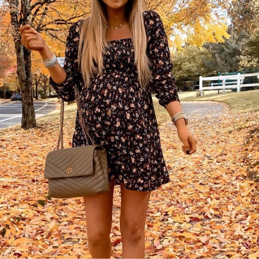American Eagle Smock Top Long Sleeve Dress